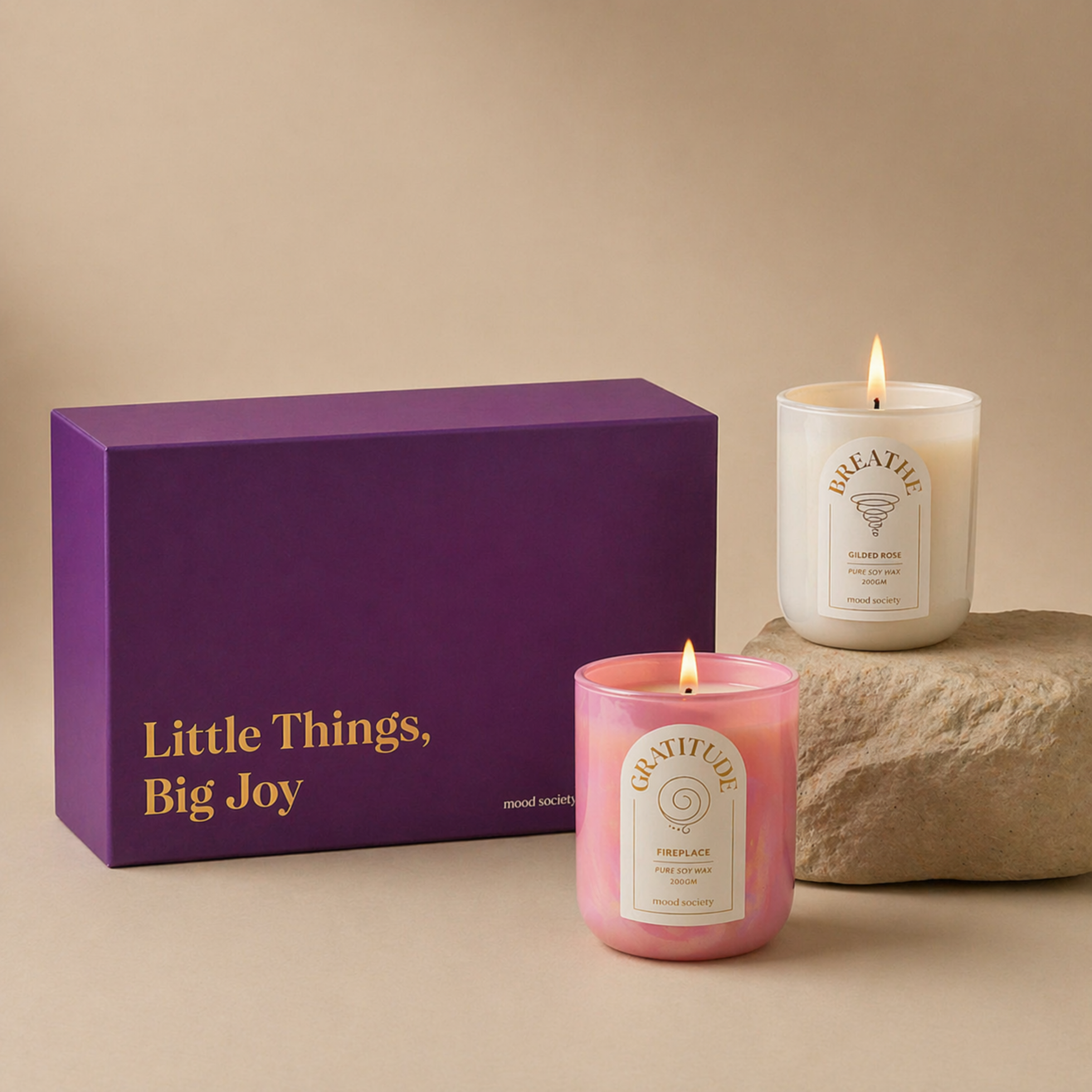 Gratitude & Breathe Scented Candle Gift Box image 1
