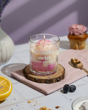 Lavender Swirl Candle