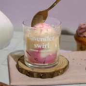 Lavender Swirl Candle