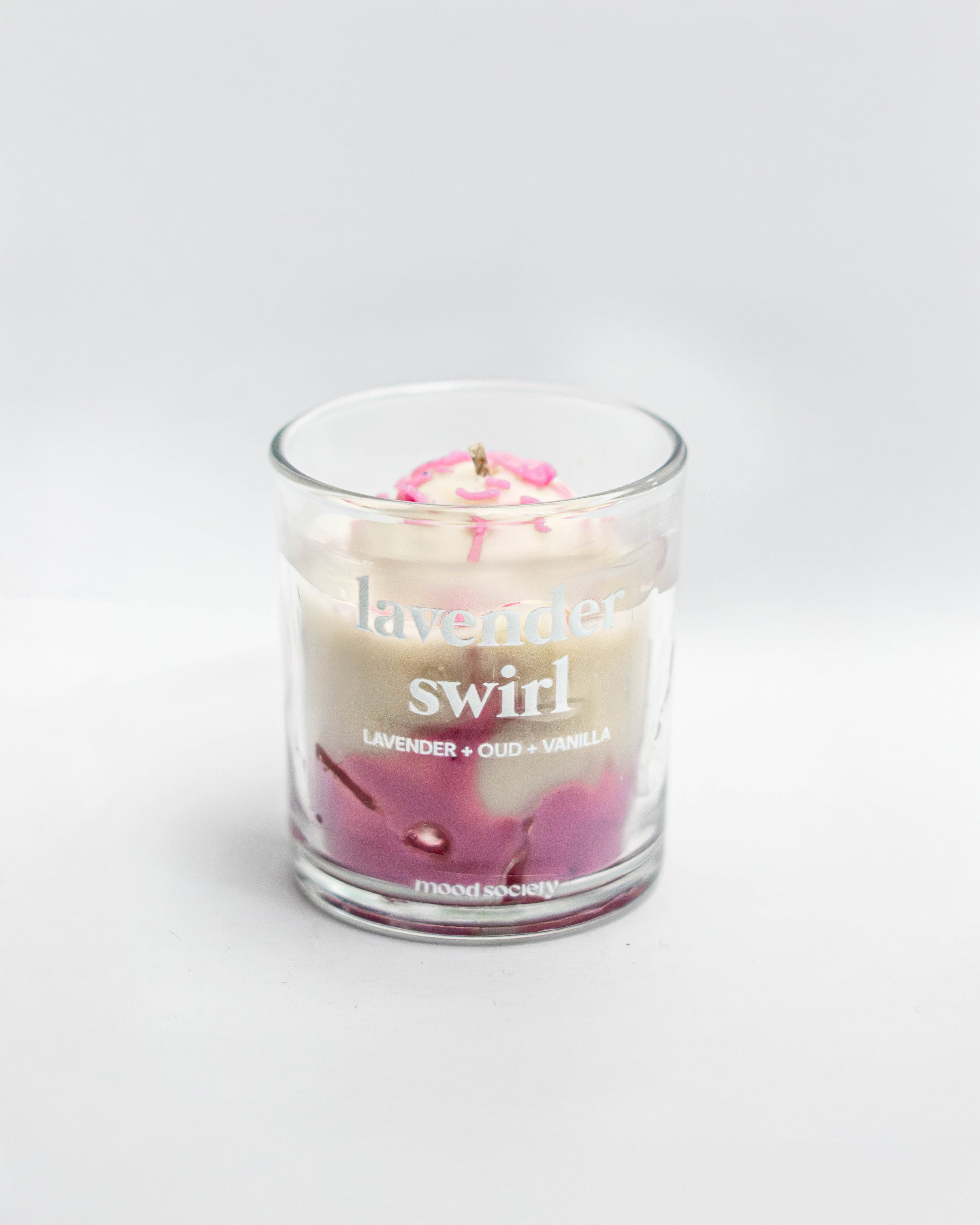 Lavender Swirl Candle