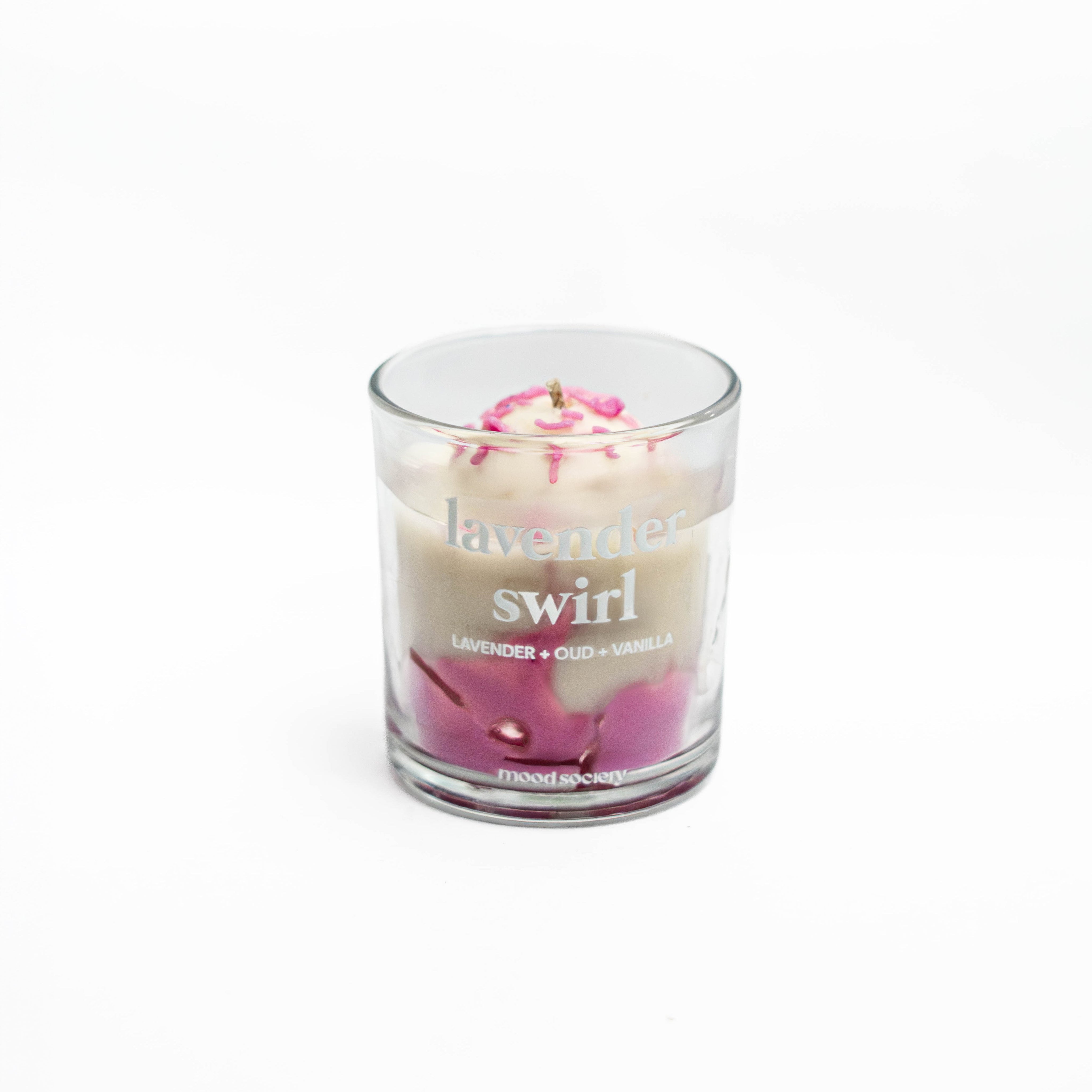 Lavender Swirl Candle