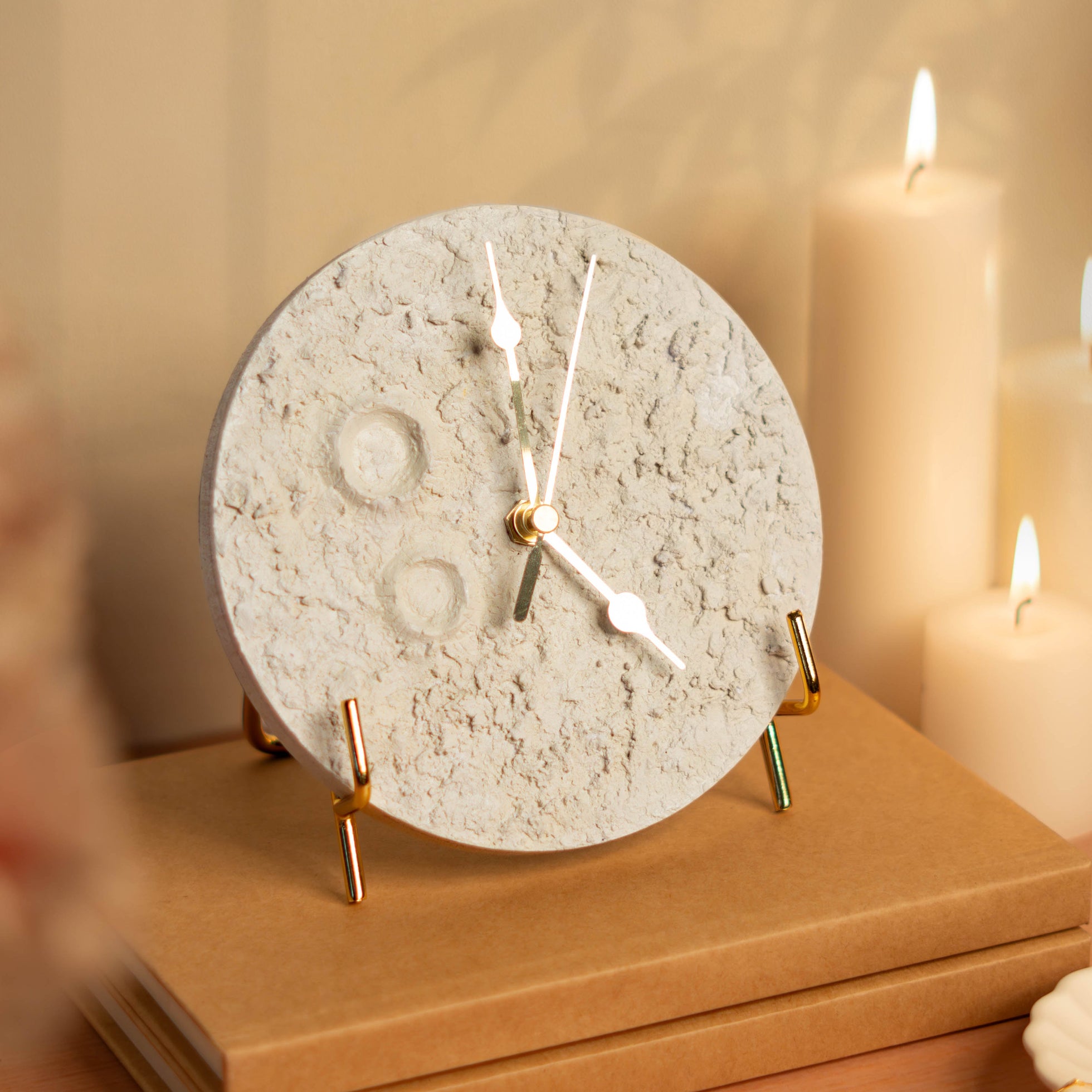 Ivory Moon Table Clock image 1