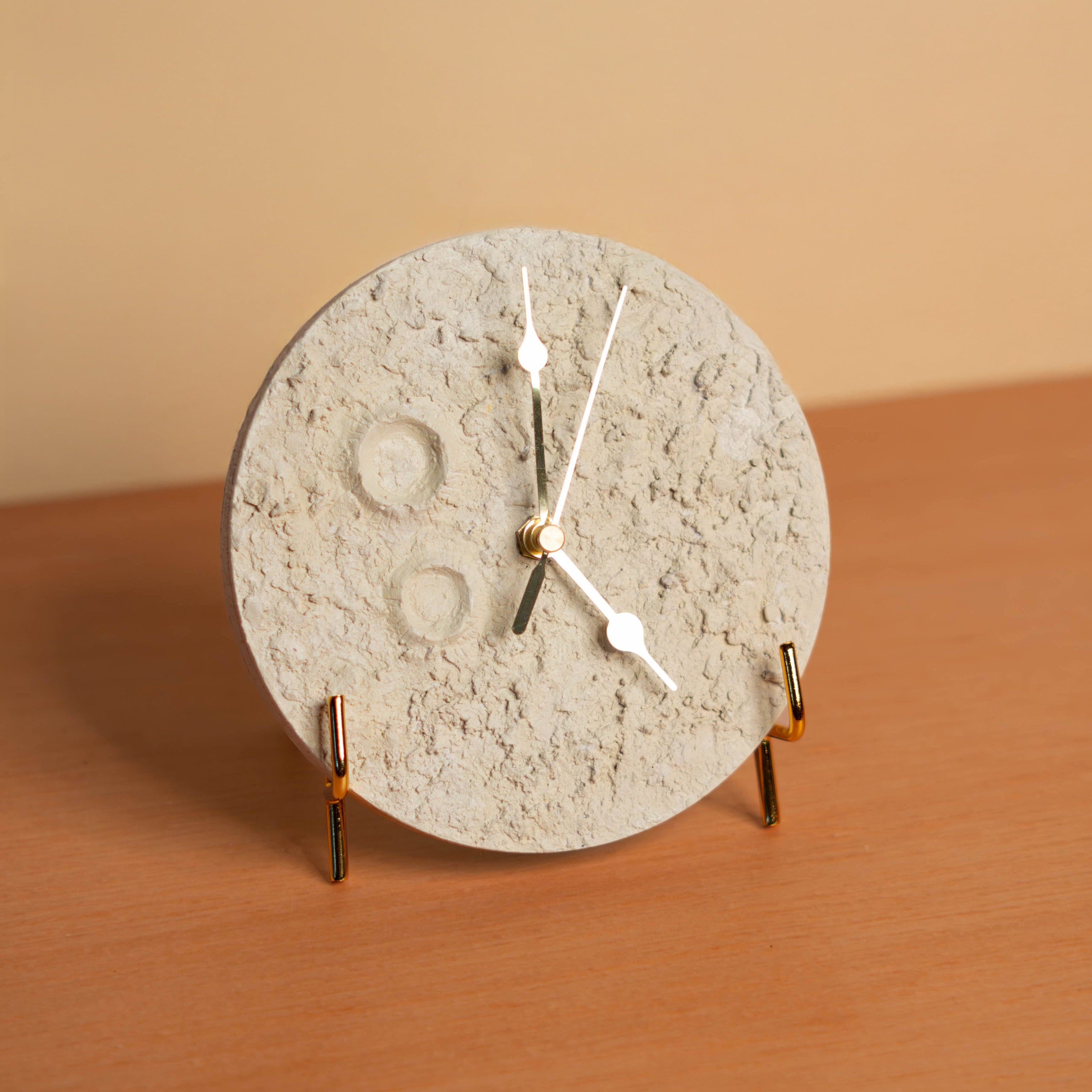 Ivory Moon Table Clock