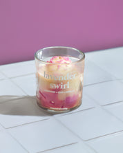 Lavender Swirl Candle